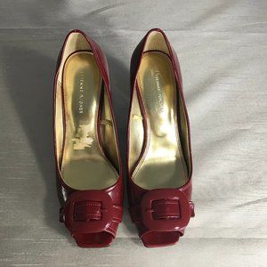 ETIENNE AIGNER Red Patent Heel
